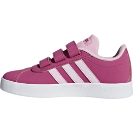 Růžové boty Adidas Vl Court 2.0 Cmf C Jr F36394 růžový 2