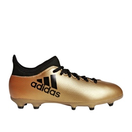 Kopačky Adidas X 17.3 Fg Jr CP8990 bílá, zlatá zlatý 1