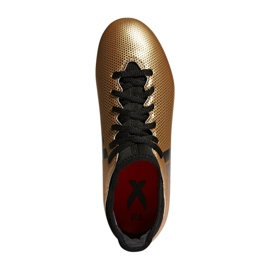 Kopačky Adidas X 17.3 Fg Jr CP8990 bílá, zlatá zlatý 2