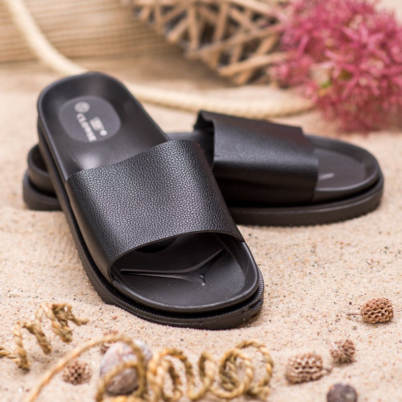 Clowse Černé dámské pantofle černá 2