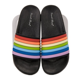 Sweet Shoes Barevné gumové žabky černý vícebarevný 1