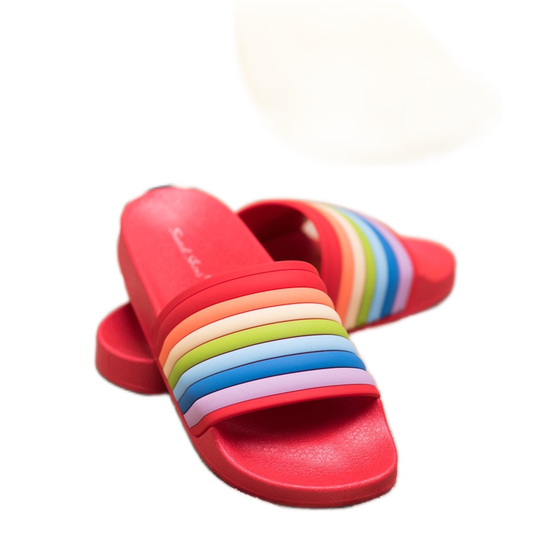 Sweet Shoes Barevné gumové žabky červený vícebarevný 1