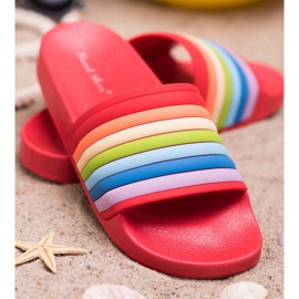 Sweet Shoes Barevné gumové žabky červený vícebarevný 2