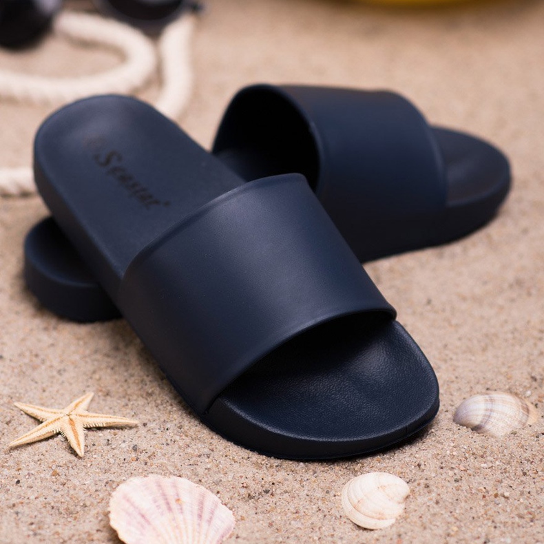 Seastar Tmavě modré pantofle modrý 1