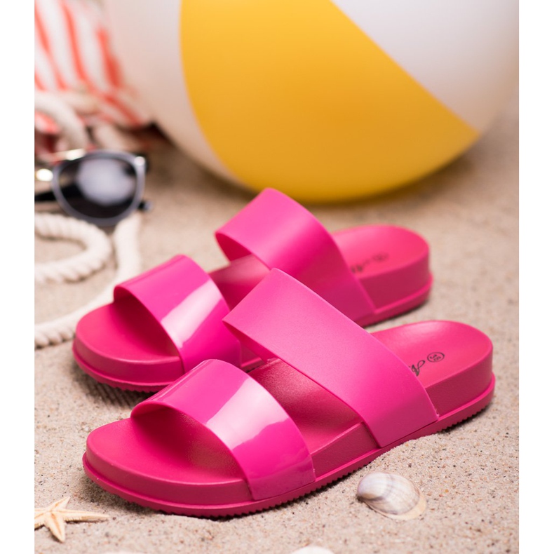 SHELOVET Módní gumové pantofle růžový 1