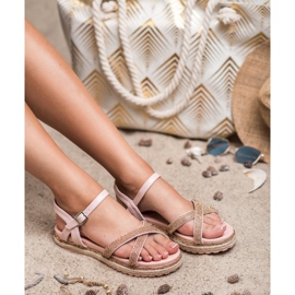 SHELOVET Růžové dámské sandály růžový 1