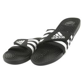 Žabky Adidas Adissage M F35580 na suchý zip bílý černý 2