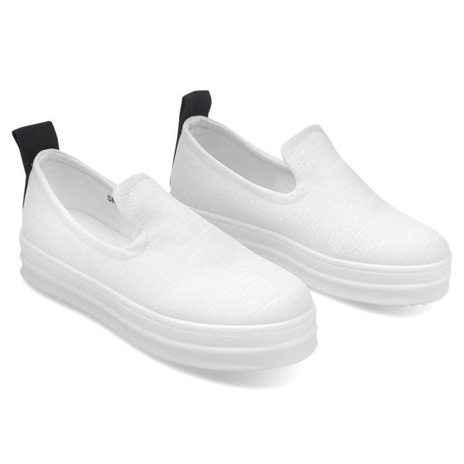 Love Slip On SK74 bílé nazouvací tenisky bílý 1