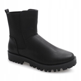 Teplé boty Jodhpur boty s gumičkou 976-PA Black černý 2