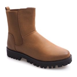Teplé boty Jodhpur boty s gumičkou 976-PA Camel hnědý 1