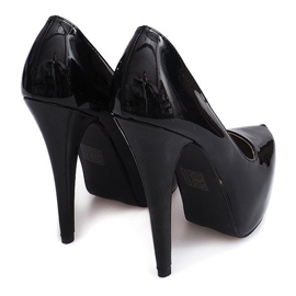 Lakované kolíky na platformě LE107 Black černý 1