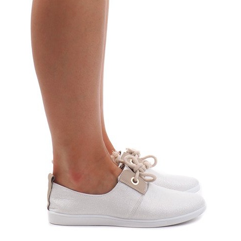 Stříbrné šněrovací tenisky VT80-3 šedá 1