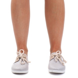 Stříbrné šněrovací tenisky VT79-3 šedá 2 Stříbrné šněrovací tenisky VT79-3 šedá 2