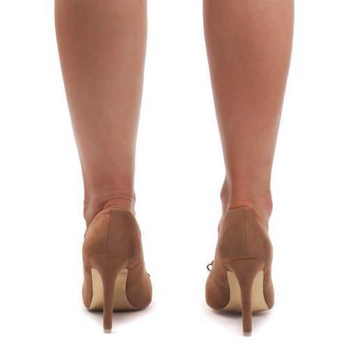 Semišové vysoké podpatky TR-3H432-4 Camel hnědý 1