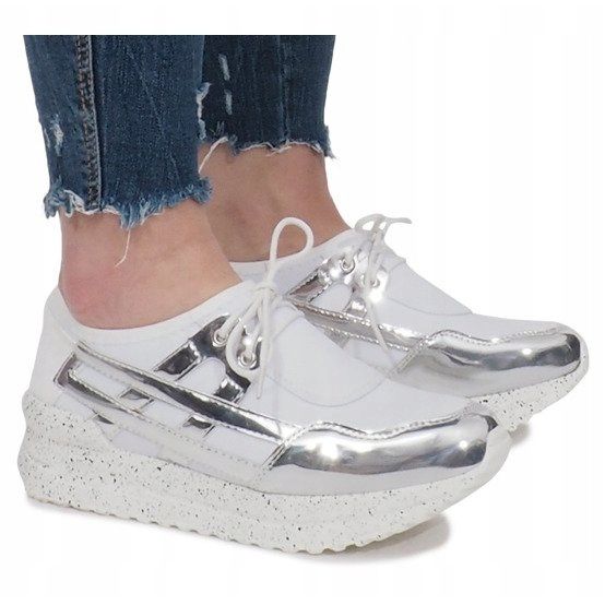 Bílé sportovní tenisky na platformě Calixte bílý 1