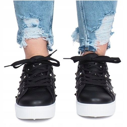 Černé tenisky knoflíky Montpellier černá 1