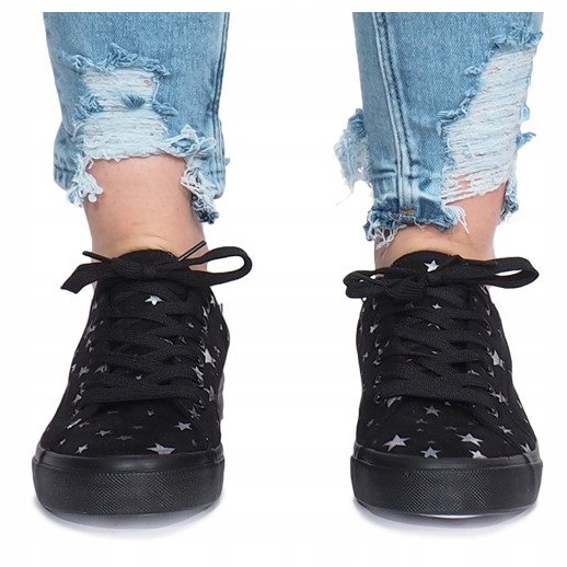 Černé tenisky s bretaňskými hvězdami černá 1