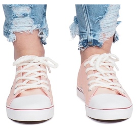 Lavso růžové prolamované tenisky růžový 1
