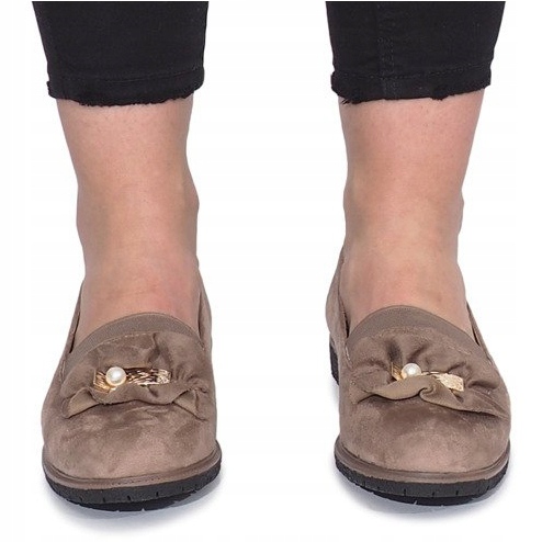 Khaki nazouvací boty s mašlí Pearl Inside vícebarevný zelená 1