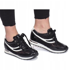 Černé prolamované tenisky Mont Blanc černá 1