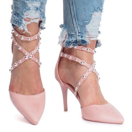 Růžové sandály B-50 růžový 2