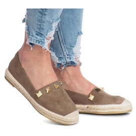 Zlaté sluneční olivové espadrilky vícebarevný zelený 2