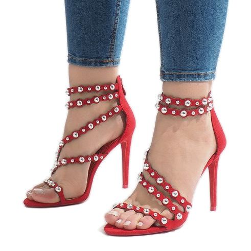 LE042P červené nekryté podpatky 1