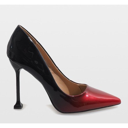Červeně lakované podpatky LE030P červené 2