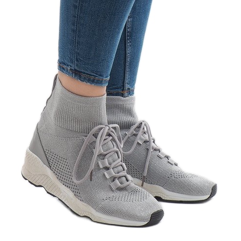 Šedé sportovní tenisky 7S566 šedá 1