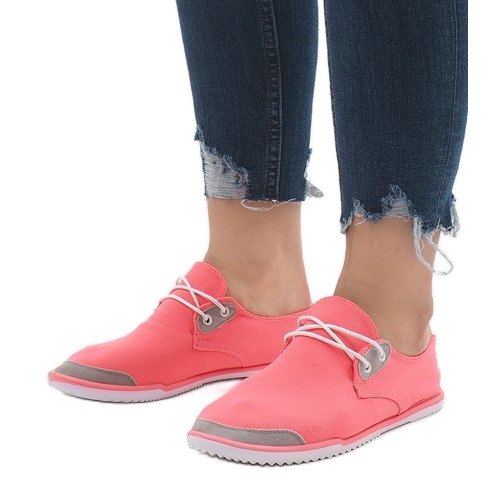 Růžové nazouvací tenisky lycra 288-86 vícebarevný 1