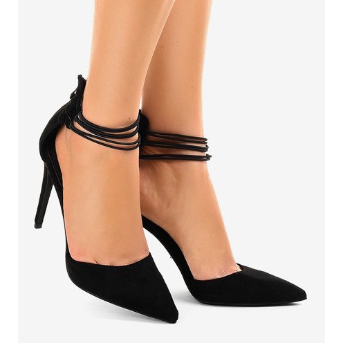 Černé lodičky na čepu 6941-P černý 2