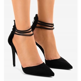 Černé lodičky na čepu 6941-P černá 1