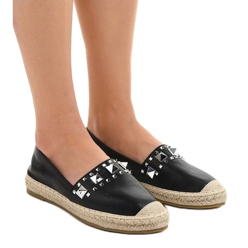 Černé espadrilky se 1706 cvočky černý 1