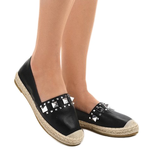 Černé espadrilky se 1706 cvočky černý 2