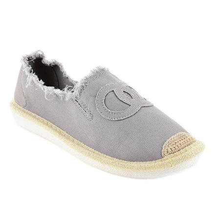 Šedé nazouvací espadrilky NB273P-3 šedá 1