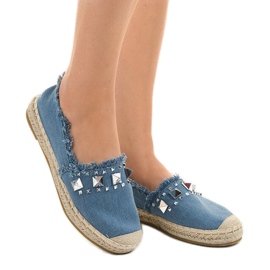 Modré džíny espadrilky A608 modrý 2