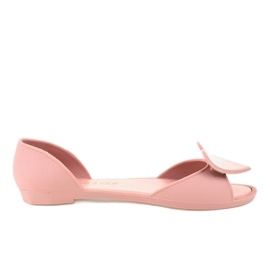 Růžové gumové balerínky melissa se srdcem KM121-24 růžový 1 Růžové gumové balerínky melissa se srdcem KM121-24 růžový 1