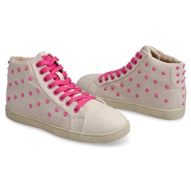 Vysoké tenisky 7910 béžová béžový 1