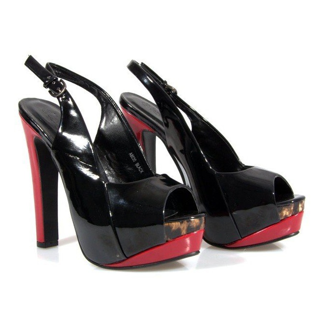 Lodičky Sandály Na Platformě A8030 Černá 2