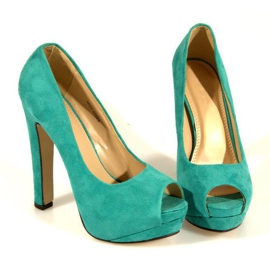 Suede Pumps 023 Mint zelený 2