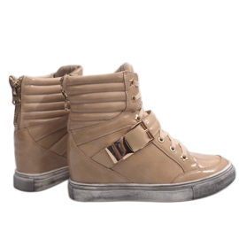 Módní zlaté 7068 béžové tenisky béžový 1