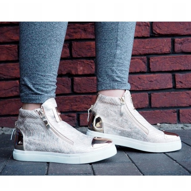 Vysoké tenisky Q55 Gold zlatý 1