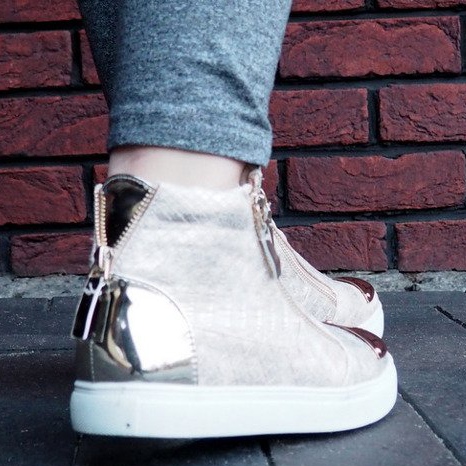 Vysoké tenisky Q55 Gold zlatý 2