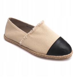 Plátěné espadrilky 760 béžové tenisky béžový černý 1