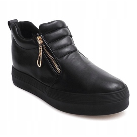 Vysoké klínové tenisky Creepers H42 černé černý 1
