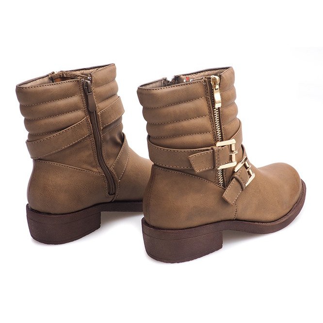 Teplé boty s kalmrou 0728 khaki vícebarevný zelená 1 Teplé boty s kalmrou 0728 khaki vícebarevný zelená 1