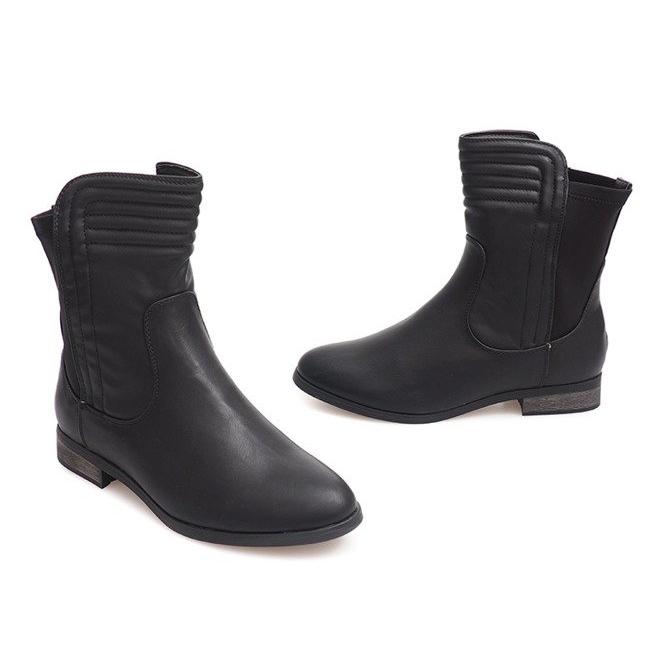 Klasické teplé kozačky CN711 Black černá 2 Klasické teplé kozačky CN711 Black černá 2