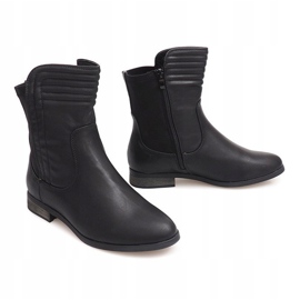 Klasické teplé kozačky CN711 Black černá 1 Klasické teplé kozačky CN711 Black černá 1