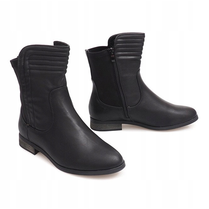 Klasické teplé kozačky CN711 Black černý 1