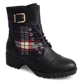 Boty Šněrovací boty Lattice B2913 Black černá 2